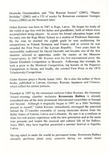 2007 April 22 Kremerata Baltica page 6 2007 April 22 Kremerata Baltica page 6
