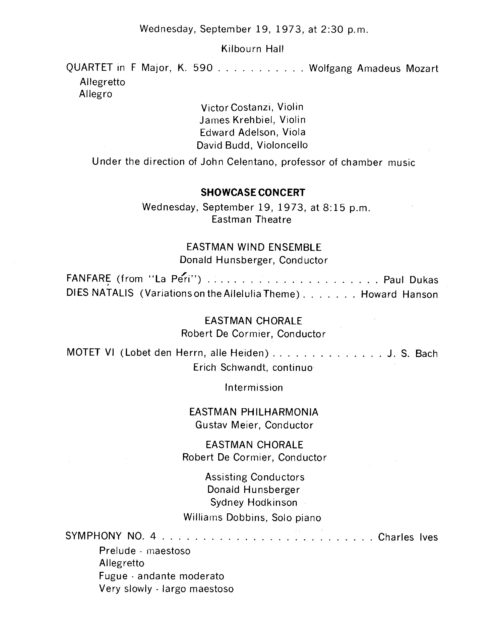 3 1972 September Inauguration program page 1 1972 September Inauguration program page 1