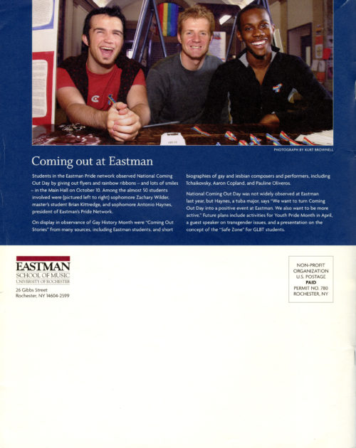 3 Eastman Notes, 22-1, Dec 2003, back cover complete Eastman Notes, vol. 22, no. 1, December, 2003. Front and back covers.