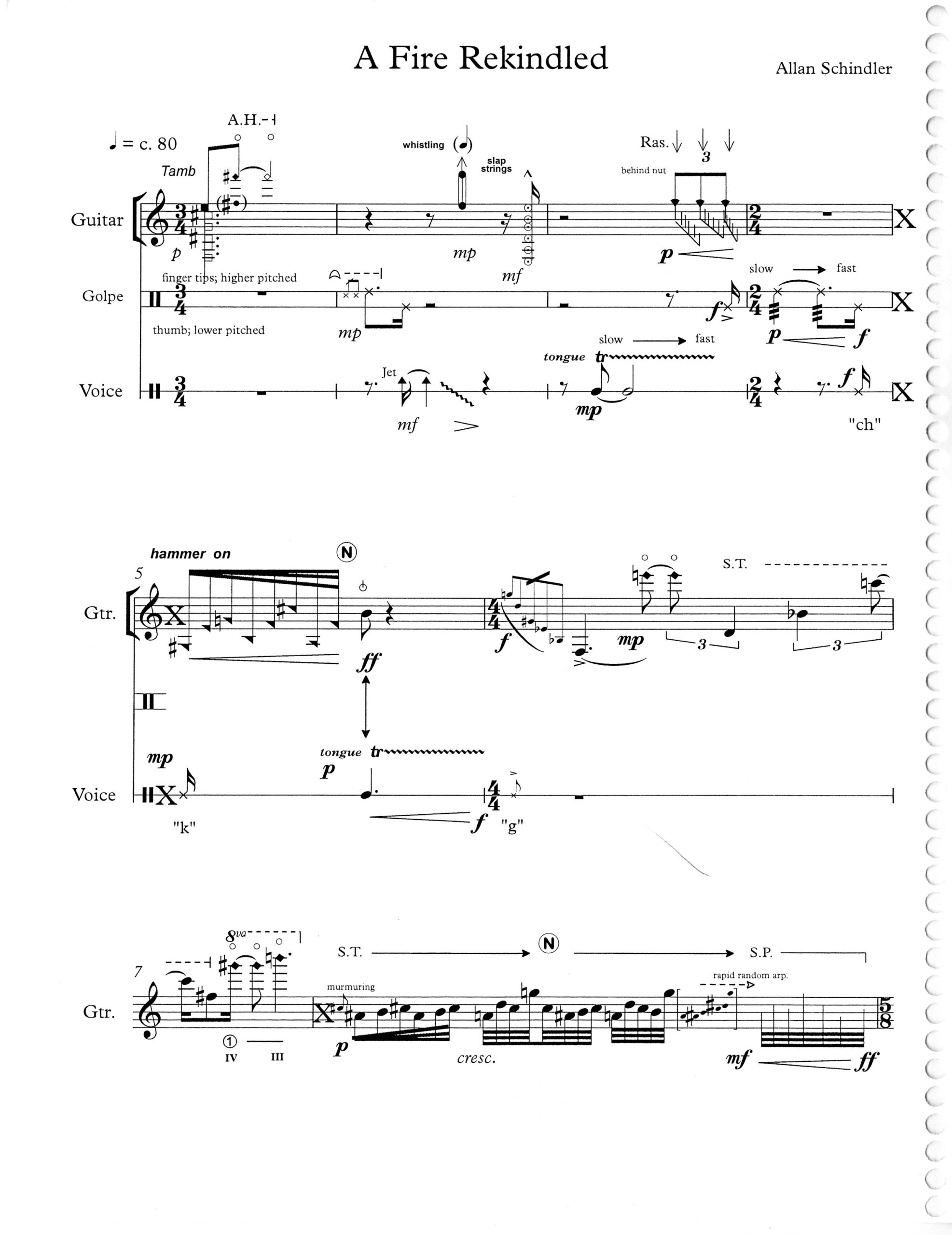 A Fire Rekindled, printed score, page 5