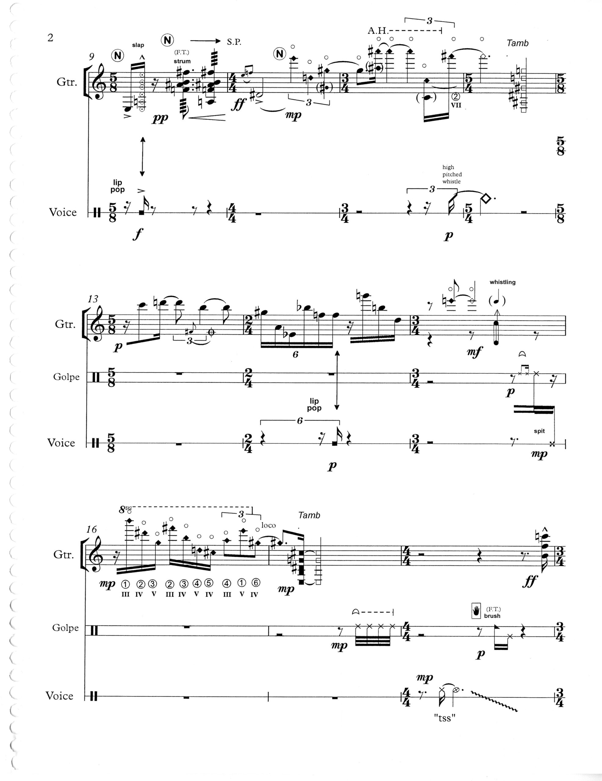 A Fire Rekindled, printed score, page 5