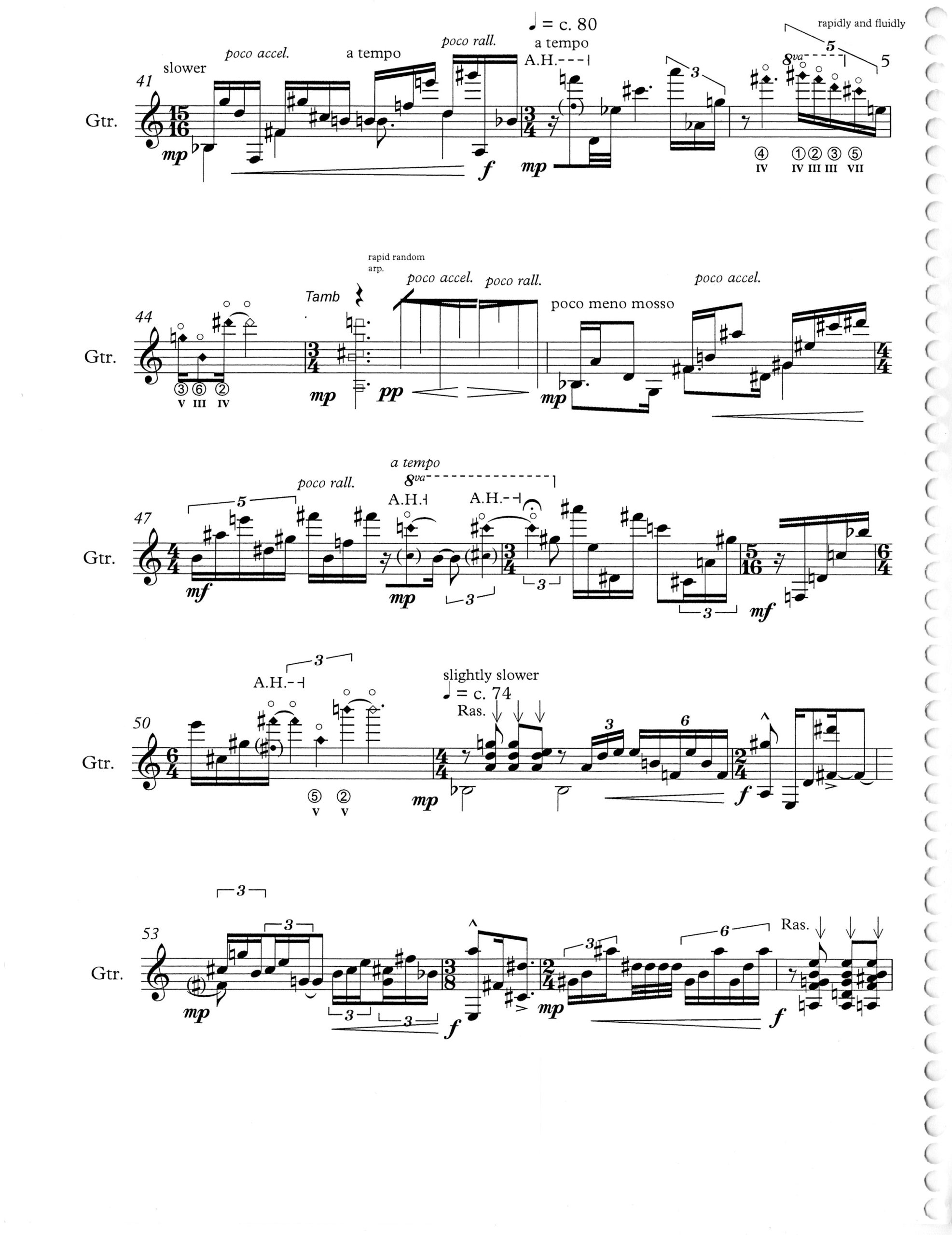 A Fire Rekindled, printed score, page 5