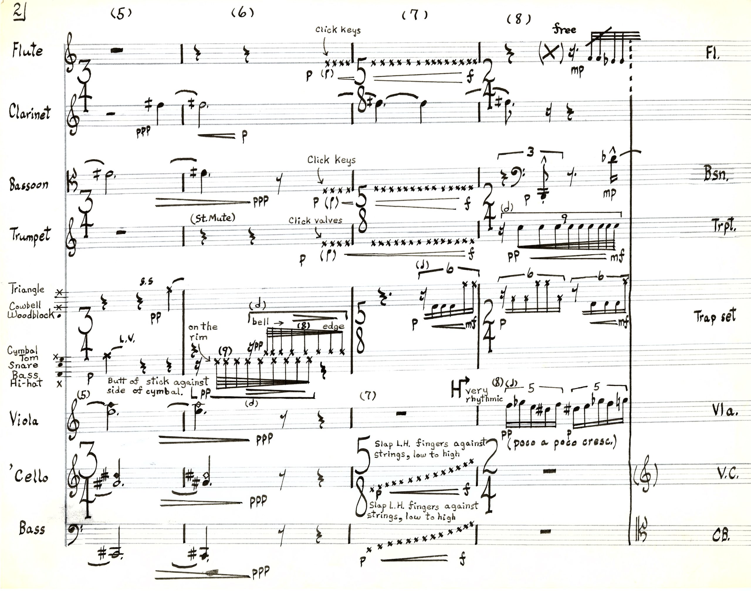 Blues for the children of light, ink score, page 2