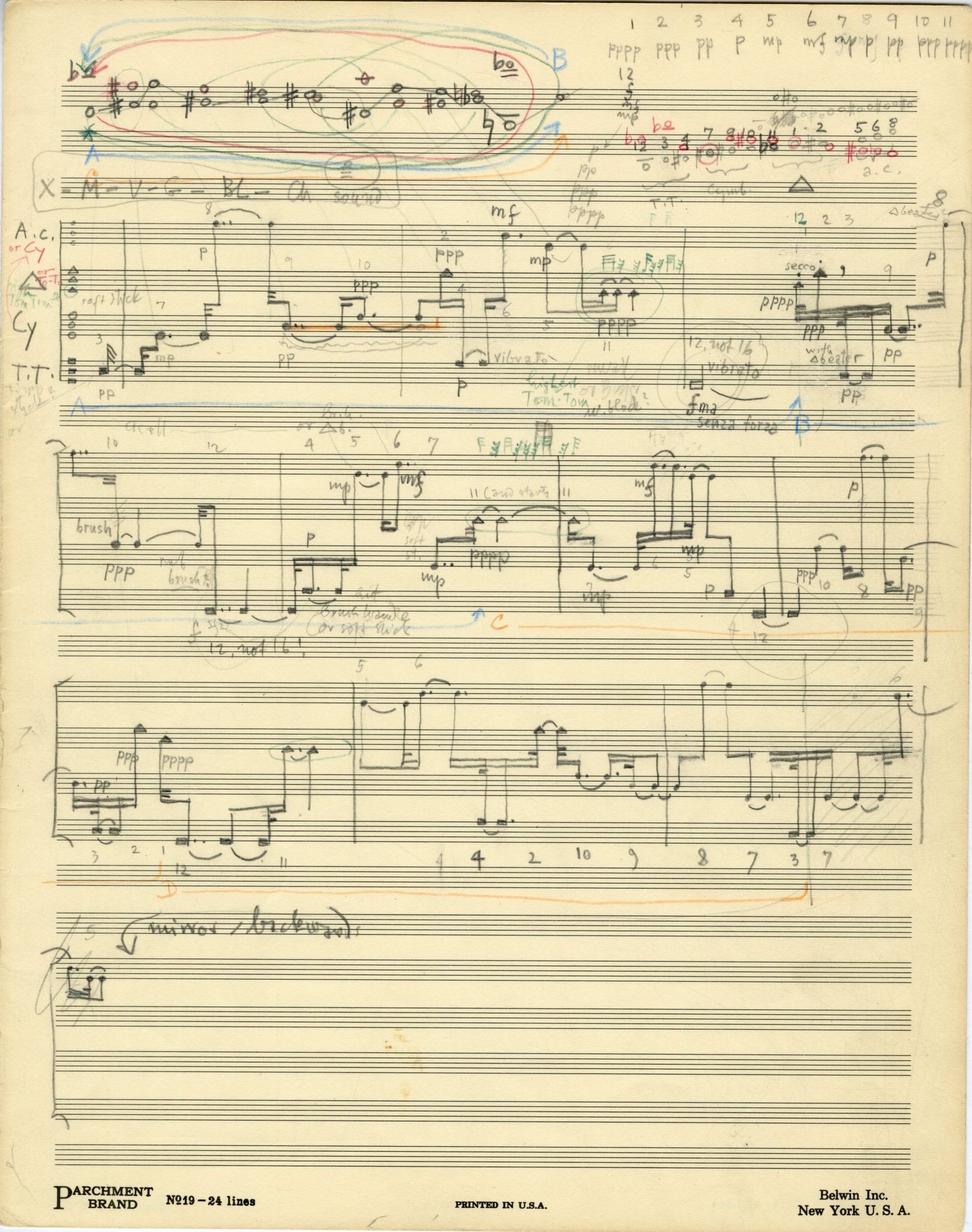 Draft score of movement 3.