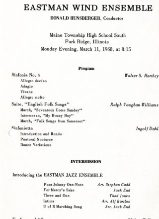 EWE EJE program, March 11, 1968