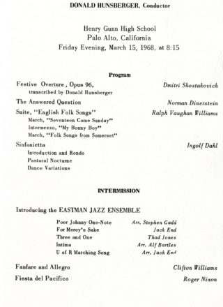 EWE EJE program, March 15, 1968