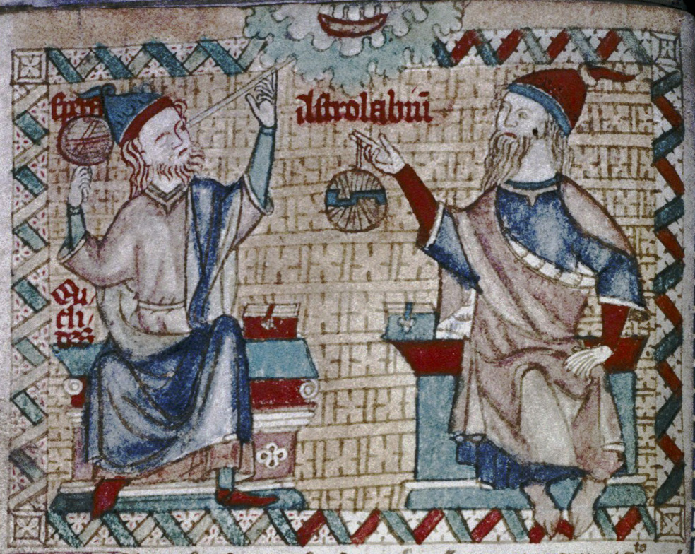 Hermann (at right) and Euclid, from MS GB-Ob Digby 46 Hermann (at right) and Euclid, from MS GB-Ob Digby 46
