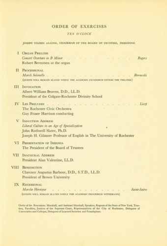 Inauguration program