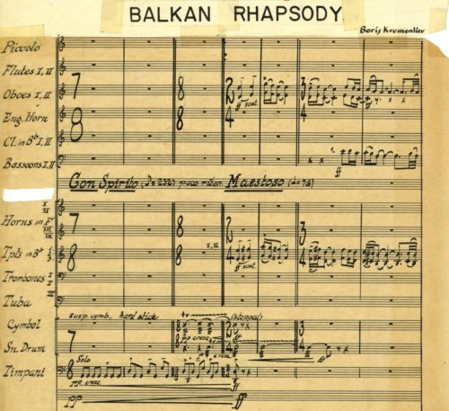 Kremenliev, Boris_Box 9-1 (Balkan Rhapsody score) Balkan Rhapsody