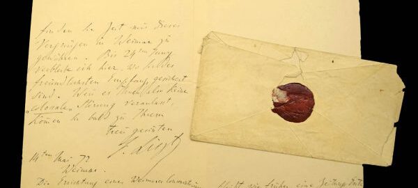 Sibley holds four letters in the hand of Franz Liszt, including this one addressed to Karl Ritter (letter dated May 14, 1872).