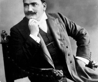 The Postcard Collection contains 200-300 photographs of various 19th-century composers and performers, including this postcard of Enrico Caruso. [Postcard Collection, 1/68]