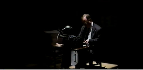 Part I at 03-38 at typewriter, typing