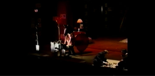 Part I at 30-37 performer replaces the chair from where he had moved it