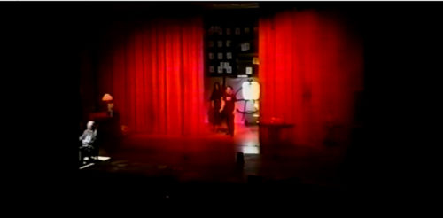 Part I at 47-18 06 he continues shouting the words, his voice rising in urgency and volume as the curtain closes on him