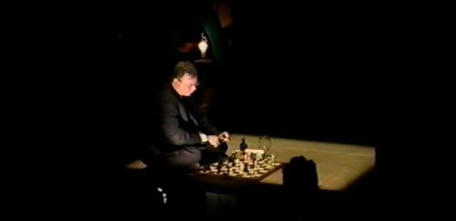 Part II at 39-07 super-imposition: playing both sides of a game while sipping from a French cognac glass