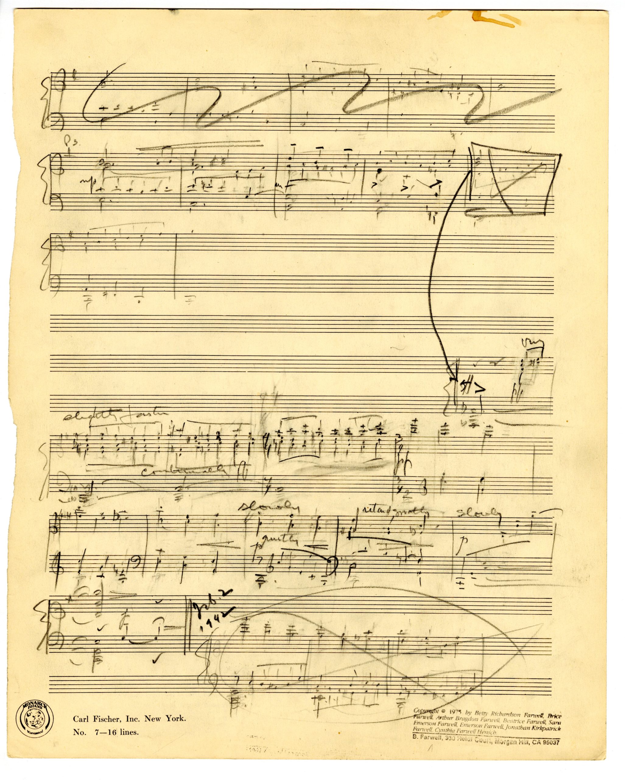 Polytonal Sketches No. 1, pencil sketch, page 2. Polytonal Sketches No. 1, pencil sketch, page 2.