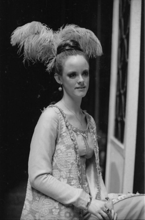 Members of the cast in repose during dress rehearsal.