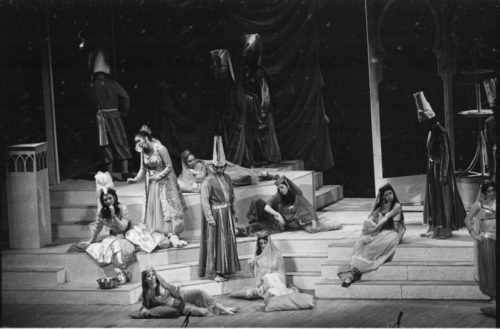 Mustafa’s obedient harem in Act I.
