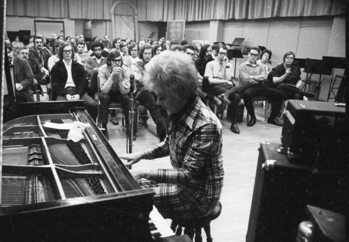 R1176-2A Marian McPartland performs on piano before an audience of Eastman School students and faculty members