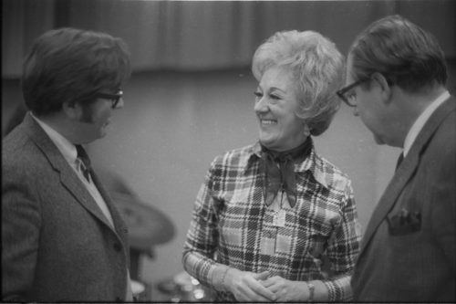 R1180-30A Marian McPartland with Walter Hendl in conversation with Professor Donald Hunsberger and with two Eastman School students