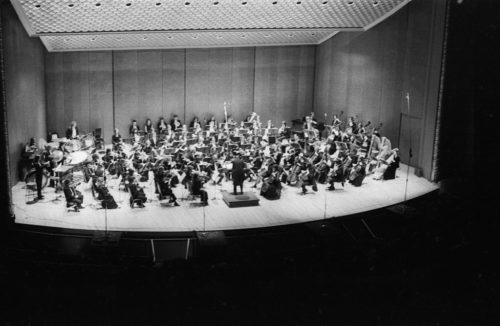 R1397-27 Eastman Philharmonia concert that featured the premiere of Krzystof Penderecki’s Partita for Harpsichord and Orchestra.