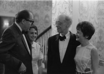 Director and Mrs. Hendl share pleasantries and conversation with guest artist Rudolf Serkin and his wife, Irene Busch Serkin