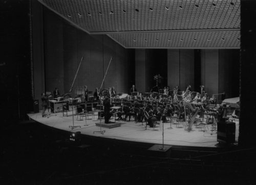 R1486-26A Donald Hunsberger conducting the Eastman Wind Ensemble in concert in the Eastman Theater, April 7th, 1972.