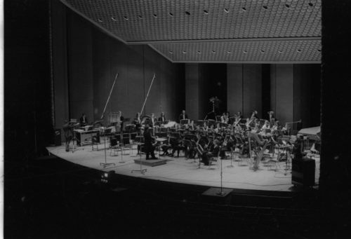 R1486-27A Donald Hunsberger conducting the Eastman Wind Ensemble in concert in the Eastman Theater, April 7th, 1972.