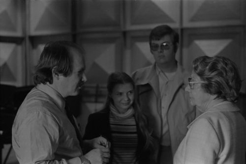 R2889-21 L-R, John Perry, two unidentified students, and Cécile Genhart.