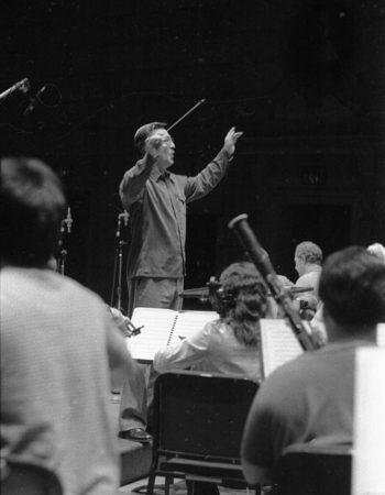 Conductor Donald Neuen on the day of the Messiah recording session, December 10th, 1983.