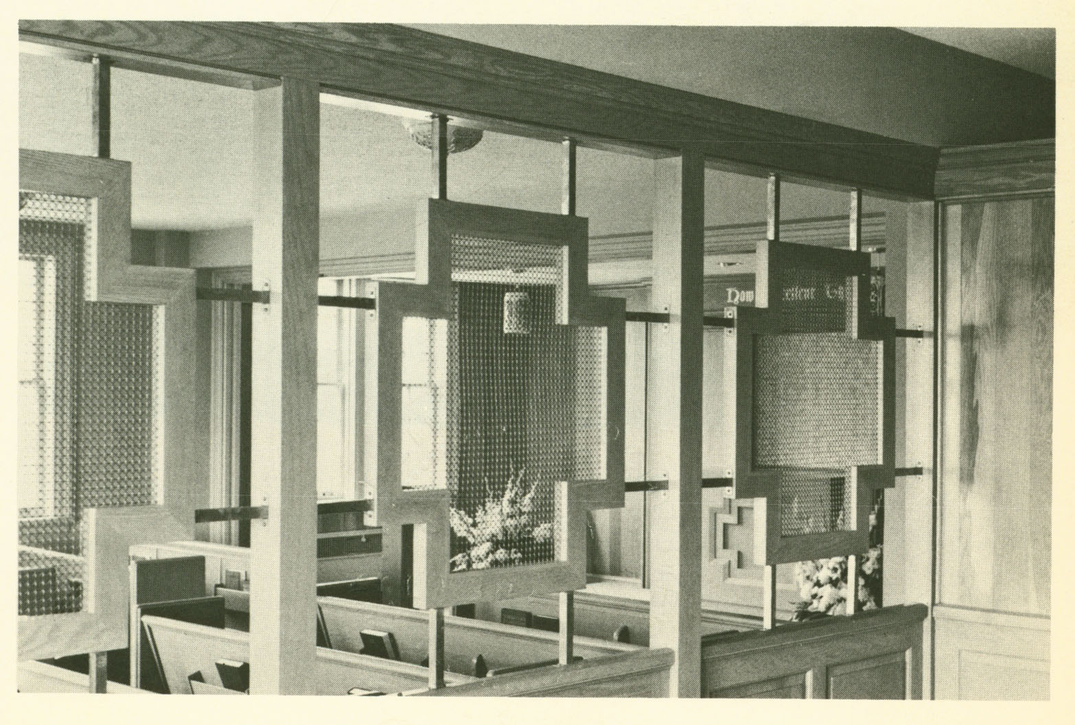 The Score 1961, page 3 HH Inter-Faith Chapel COLOR resized An early photo of the chapel’s interior, published in the Eastman School’s yearbook in the spring following the dedication.