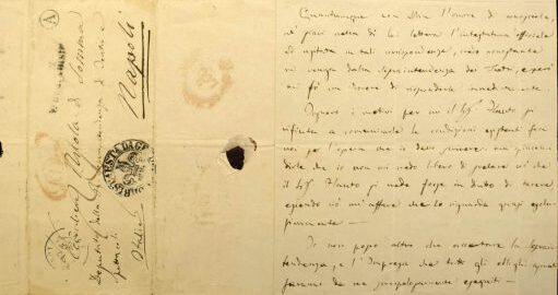 Sibley holds three letters written by Giuseppe Verdi, including this one addressed to Nicola di Somma (letter dated June 15, 1949).