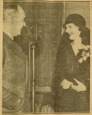 Warner, A J with Bettina Hall (3-21-1933)_WARNER Box 4 (Scrapbook 10) Warner, A J with Bettina Hall (3-21-1933)_WARNER Box 4 (Scrapbook 10)