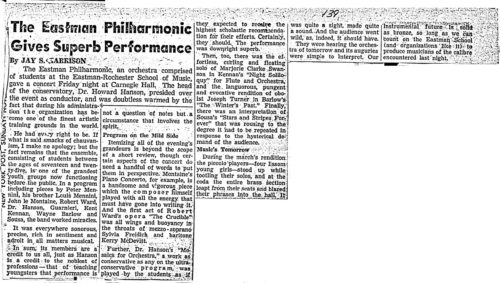 review in New York Post, November 18, 1962 New York Scrapbook October-November 1962, page 139.
