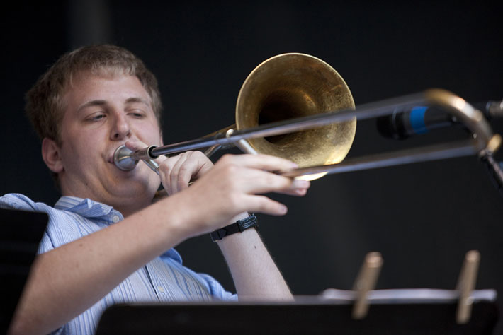 Outstanding Eastman Community Music School students make up the Honors Jazz Ensemble, which performs each year at the Xerox Rochester International Jazz Festival.