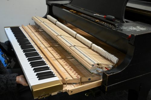 A reduced-sized keyboard—on loan to Eastman