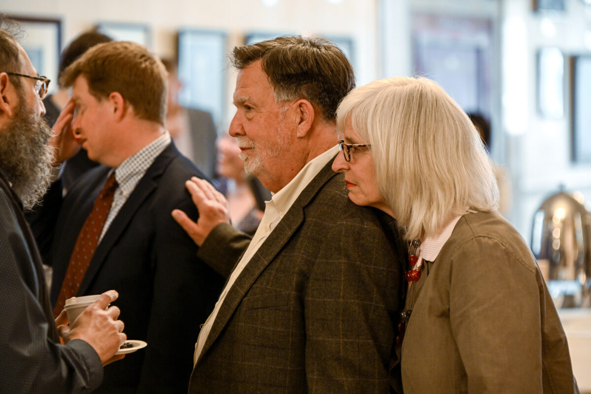 Retiring Professor of English Jonathan Baldo and his wife Roberta