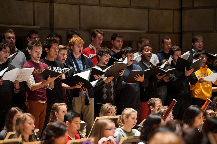 Eastman Chorale in rehearsal for Eastman Weekend 2012