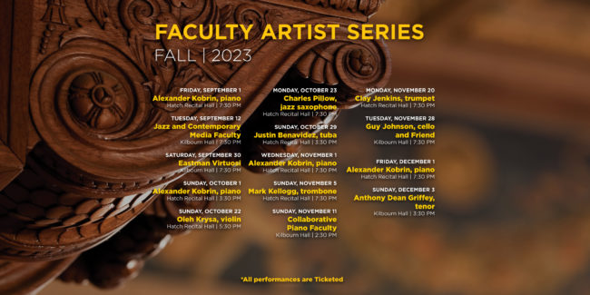 Faculty Artists series flyer