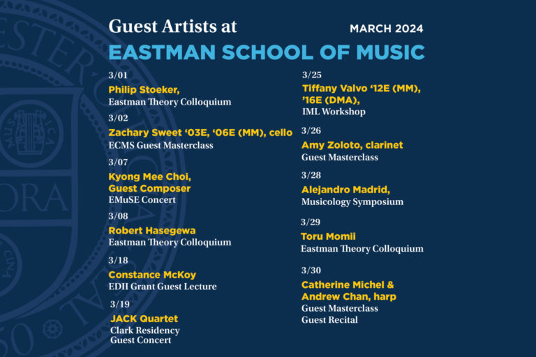 24COM72743_March Guest Artists Slider_ESM size_LV1 March Guest Artists graphic