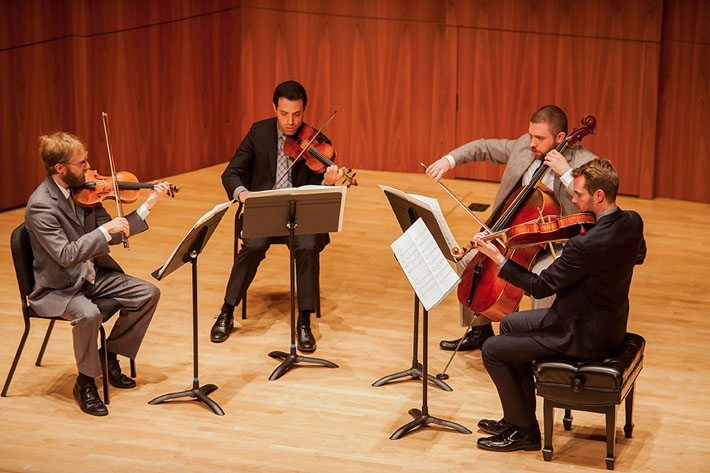 The JACK Quartet was formed by Eastman students and is now one of the leading contemporary music ensembles. They returned to perform at Eastman in April 2013.