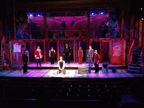 Stephen Sondheim’s production, Assassins Stage photo of Stephen Sondheim’s production, Assassins