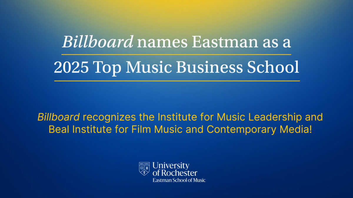Billboard names Eastman as a 2025 Top Music Business School