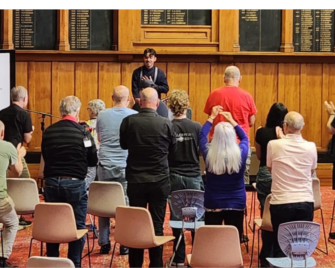 Bruno receives a standing ovation after his solo concert at the Taranaki Classical Guitar Summer School. Photo Credit: Ingrid Riollot