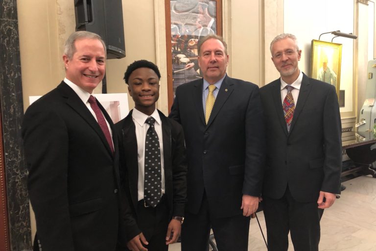 Dean Jamal Rossi Jashanti Henry Senator Robach Associate Dean Petar Kodzas image