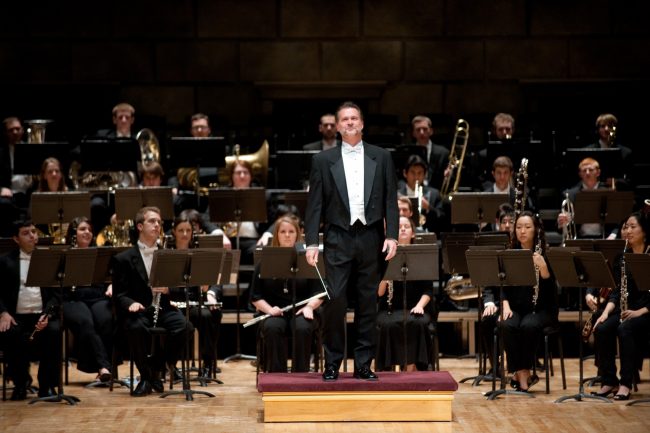 The Grand Opening Dedication Concert featured the Eastman Wind Ensemble under conductor Mark Davis Scatterday.