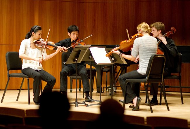 The nine-hour Eastman Chamber Music Marathon featured works for string, brass, and wind groups, among others.