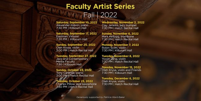Faculty Artist Series Fall 2022