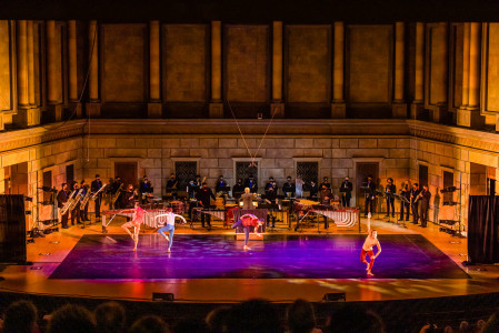 Garth Fagan dance company onstage at Kodak Hall