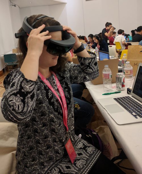 image of student wearing Halolens